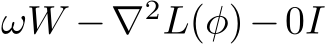  ωW −∇2L(φ)−0I