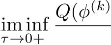τ→0+ Q(φ(k)