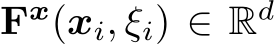  Fx(xi, ξi) ∈ Rd