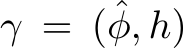  γ = (ˆφ, h)