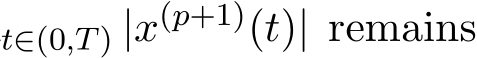 t∈(0,T) |x(p+1)(t)| remains