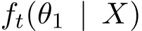 ft(θ1 | X)