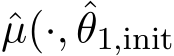 µ(·, ˆθ1,init