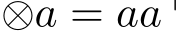  ⊗a = aa⊤