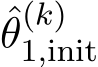 θ(k)1,init 