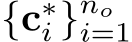 {c∗i }noi=1