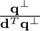 q⊥dT q⊥