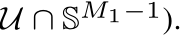  U ∩ SM1−1).