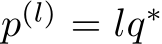  p(l) = lq∗