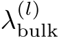  λ(l)bulk