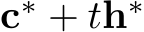  c∗ + th∗