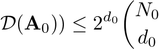 D(A0)) ≤ 2d0�N0d0