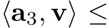  ⟨a3, v⟩ ≤