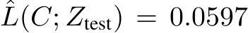 ˆL(C; Ztest) = 0.0597