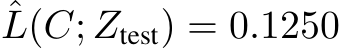 ˆL(C; Ztest) = 0.1250