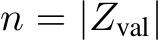 n = |Zval|