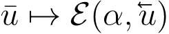u �→ E(α,u)