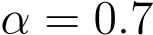  α = 0.7