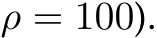 ρ = 100).