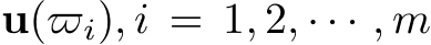  u(̟i), i = 1, 2, · · · , m