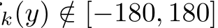 k(y) /∈ [−180, 180]