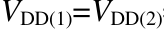 VDD(1)=VDD(2)