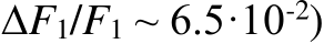 F1/F1 ~ 6.5·10-2)