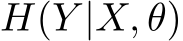  H(Y |X, θ)