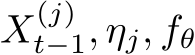 X(j)t−1, ηj, fθ