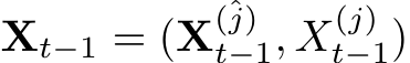  Xt−1 = (X(ˆj)t−1, X(j)t−1)