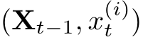  (Xt−1, x(i)t )