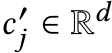 c′j ∈ Rd