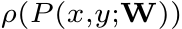 ρ(P (x,y;W))