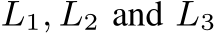  L1, L2 and L3