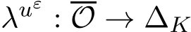  λuε :O → ∆K