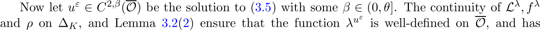  Lλ, f λand ρ on ∆K