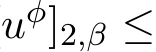 uφ]2,β ≤