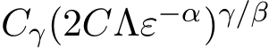 Cγ(2CΛε−α)γ/β