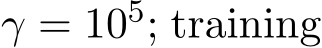  γ = 105; training