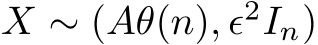  X ∼ (Aθ(n), ǫ2In)