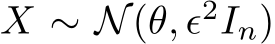  X ∼ N(θ, ǫ2In)