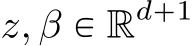  z, β P Rd`1