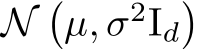  N`µ, σ2Id˘