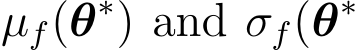  µf(θ∗) and σf(θ∗