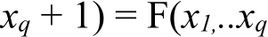 xq + 1) = F(x1,..xq