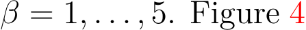  β = 1, . . . , 5. Figure 4