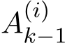  A(i)k−1 