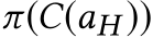  π(C(aH ))