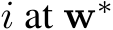  i at w∗