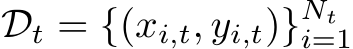  Dt = {(xi,t, yi,t)}Nti=1